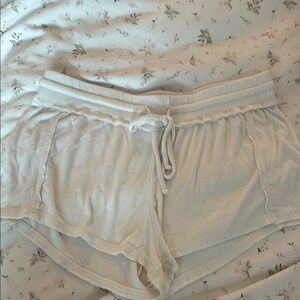 Women's Cream Sleep Shorts